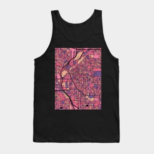 Denver Map Pattern in Purple & Pink Tank Top